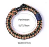 Charm Bracelets BOEYCJR Outdoor Camping Emergency Bangles & Fashion Jewelry Handmade Colorful Braided Rope Bracelet For Men