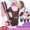 Zaini In 1 Marsupio Ergonomico Infant Hipseat 2-24 Mesi Fronte Fronte Kangaroo Wrap Sling Imbracature Traspiranti