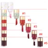 Lip Gloss Satter 5 kleuren vloeibare lippenstift waterdicht matglazuur pigment rood langdurige vrouwen make -up lipgl