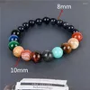 Strand 10mm acht planeten Bead Bracelet Men Natural Stone Universe Yoga Solar Chakra voor vrouwelijke sieraden geschenken drop