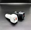 ミニUSB充電器クイックチャージ3.0デュアルポート充電カーLEDディスプレイPDカー充電器12W 15Wスーパーファストカー充電器アダプター
