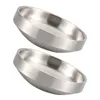 Учебные посуды наборы 2 шт. Корейские миски для погружения в нержавеющая сталь.