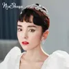 Haarclips Barrettes Niushuya Romantische hepburn -stijl kubieke zirkoon bruiloft Crown Tiaras feest avondjurk Verjaardagsschermen kopstuk accessoires