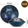 The night sky blue handpan drum instrument has 9 tones about 56cm high quality sound the beautiful sound of steel tongue drum