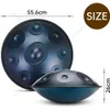 Night Sky Blue Handpan Drum Instrument har 9 toner cirka 56 cm högkvalitativt ljud det vackra ljudet av ståltunna trumman