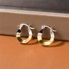 Ins fransk ringform kontrast örhängen nisch design två färg sömmar all-match mode charm smycken