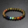 Strang Tigerauge Stein 7 Chakra Armbänder Männer Natürliche Reiki Heilung Energie Perlen Armreifen Frauen Yoga Armband Meditation Gesundheit Schmuck