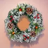 Dekorative Blumen, kreativ, klassisch, handgefertigt, Weihnachts-Fichtenkranz, wiederverwendbar für drinnen und draußen, Haustür, Bäume, Dekoration zum Aufhängen