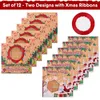 Gift Wrap 12pcs Christmas Treat Box Kraft Paper Boxes Cookie Holders