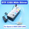 Ink Refill Kits DTF CISS Shake For L1800 L800 L805 White Tank With Stirrer Mixer Printer BIS Continuous Supply System