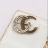 20style Retro Famous Design Marca Luxurys Broche de Broche Rhinestone Jóias Broche Mulheres Charme Pin Case