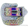 2023 Hommes Femmes Bb Simon Ceinture De Luxe Designer Ceinture Rétro Aiguille Boucle Ceintures 20 Couleur Cristal Diamant 2x