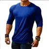 Chemises décontractées pour hommes printemps et automne 2023 Design Original col rond à manches longues sport solide T-Shirt pour hommes coupe ajustée haut vêtements