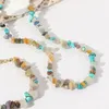 Necklace Earrings Set 2x Crystal Chip Bracelets Natural Gemstone Choker Clavicle