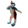 Halloween Long Furry Wolf Husky Costume De Mascotte Costume De Personnage De Dessin Animé Costume Adultes Taille De Noël Carnaval Fête Tenue De Plein Air Costumes De Publicité