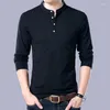 Men's T Shirts T-shirts Full Sleeve Men T-shirt Spring Autumn Clothing Casual Tops&tees Solid Color Shirt M-4XL Tshirt