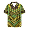 Men's Casual Shirts Cumagical 2023 Arrival Low Price Custom Beach Tonga Polynesian Tribal Wear Stylish Shirt Men T-ShirtMen's