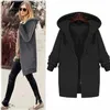 Kvinnors dikerockar Lanxirui Kvinnors stora lapel huva kappa i det långa avsnittet Loose Plus Fat Winter Cotton Suits Women