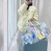 New presbyard large capacity travel bag Gradual tie-dye fitness graffiti boarding luggage handbag