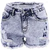 Kvinnors jeans 2023 Netröda kvinnors shorts med låga midja snäva skinkor och tofsar