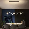 Chandeliers Modern Black And Gold Chandelier Led Glass Ball 100cm Lamp For Kitchen Living Room 110V 220V Dinning Lightening