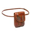 Sacs de soirée Vintage exquis téléphone Fanny Pack sac à bandoulière femme mode euraméricaine petit carré personnalité cuir