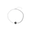Chaînes longues collier de perles simulées pour femmes couches camélia No 5 perles chaîne Vintage pull pendentif fête bijoux cadeau