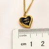 18K Gold Plated Luxury Designer Necklace for Women Heart-Shape Pendant Brand Letter Choker Chain Necklaces Jewelry Accessory High Quality Never Fade 20Style