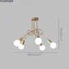 Chandeliers Nordic Hanging LED Chandelier Loft Gold Lamp Art Decoration Light E27 Foyer Kitchen Atelier Living Room Bar Shopwindow Luminaria