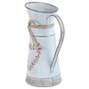 装飾的な花ハート型フラワーアレンジメントメタルバケツ素朴な花瓶水差し農家錫の小さなプランター装飾ブーケ