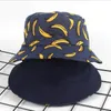 Chapeaux Casquettes Mode Fille Bébé Banane 3D Imprimer Seau Chapeau D'été Hip Hop Cap Haute Qualité Panama Pêche Plage