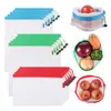 El almacenamiento empaqueta el bolso grueso de la producción del poliéster de la malla reutilizable de la fruta 15pcs para las verduras