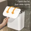 Waste Bins 812L Wall Mounted Trash Can Kitchen Hanging Garbage Bin With Lid Large Capacity Cans Bathroom Recycling Basket 230512