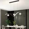 Chandeliers Modern Black And Gold Chandelier Led Glass Ball 100cm Lamp For Kitchen Living Room 110V 220V Dinning Lightening