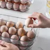 Storage Bottles 16 Grids Transparent Egg Box Tray Containers Kitchen Refrigerator Organizer Eggs Dispenser Fresh Preservation