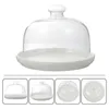 Set di stoviglie Coperchio contenitore trasparente Alzata per torta Cupola Rotonda Coperchio piatto in vetro Contenitori per pane Piatto di presenza Pan