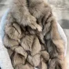 Femmes fourrure MENINA BONITA marque 2023 mode longue naturelle vrai manteau hiver veste femmes vêtements d'extérieur Streetwear épais chaud corée en vrac