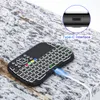 M9 Mini tastiera wireless Bluetooth 7 Retroilluminato 2.4G Google Voice Air Mouse Telecomando Touchpad Batteria al litio per Android TV Box PC