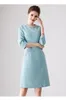 Casual jurken vrouwen kralen werk zomerjurk elegant temperament dames slanke zwarte rok 2023 mode vestido Korean driemaal