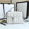 Axelväskor kvinnor handväska kvinnlig vit läder mode textur tote 11260
