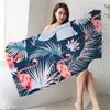 Handdoek 1 pk microfiber geprinte strandvakantie zwembad reis sport veelzijdig vierkant snel droog zwembad flamingo