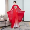 Sukienki imprezowe Catwalk Cheongsam Długość wydajności z Cloak 2023 High-end Sleveless Chinese Style Elegancka letnia sukienka ZH1520