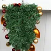 Flores decorativas 2023 Christmas Wreath Ribbon Garands Overling Ornamentos pendurados Janela Ano Navidad Home Decoration Drop