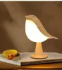 Night Lights 3 Colors Bedside Lamp Creative Touch Switch Wireless Bird Light Dimming Brightness USB Rechargeable Table Reading