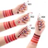 Lip Gloss Satter 5 kleuren vloeibare lippenstift waterdicht matglazuur pigment rood langdurige vrouwen make -up lipgl
