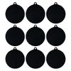 Tapis de table Lot de 9 tapis de protection pour plaque à induction électrique Tapis anti-dérapant en silicone Housse anti-rayures Isolation thermique Noir