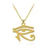 Ketten Mode Altes Ägypten Auge des Horus Anhänger Runde Kreuzkette Kurze Lange Herren Damen Silber Farbe Halskette Schmuck Geschenk