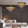 Kroonluchters zwarte moderne suspensiekristallen kroonluchter Alexa ronde plafondgluster voor eetkamer E14 LED