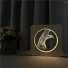 Night Lights Dinosaur Claw Wooden 3D LED Arylic Lamp Table Light Switch Control Carving For Kids Birthday Party Gift Drop
