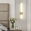 Wandlampen Noordelijke LED -lamp Zwart Goud metalen buispijp omhoog Licht Moderne Woonkamer Bedroom Bedroom Bedside Decor SCONCES